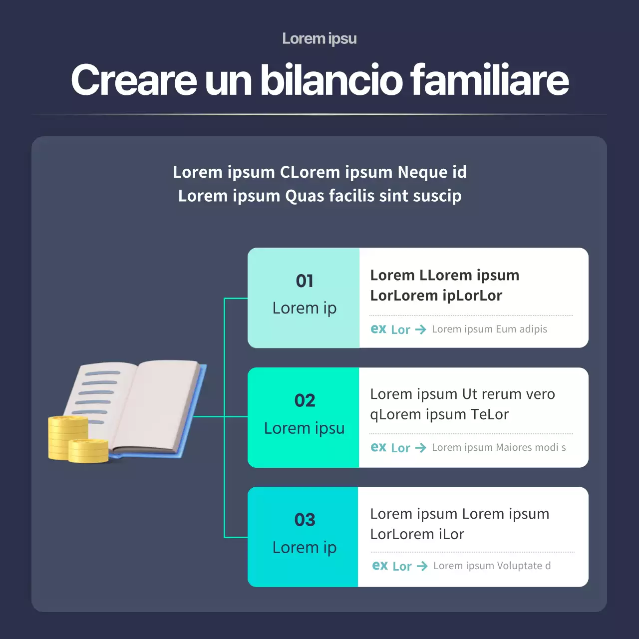 Navy Mint Neat Social Beginner Educazione finanziaria CardNews