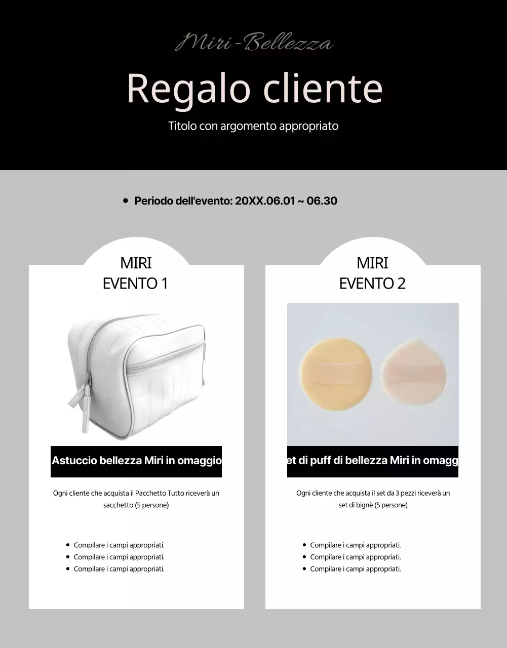 Promuovere spazzole di lusso in nero e beige