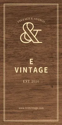 Insegna antica vintage con testo avorio per un look classico