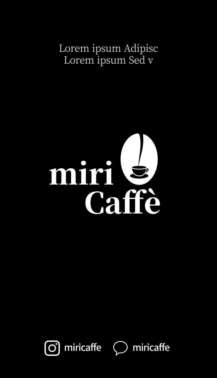 bianco e nero illustrazione logo semplice caffè