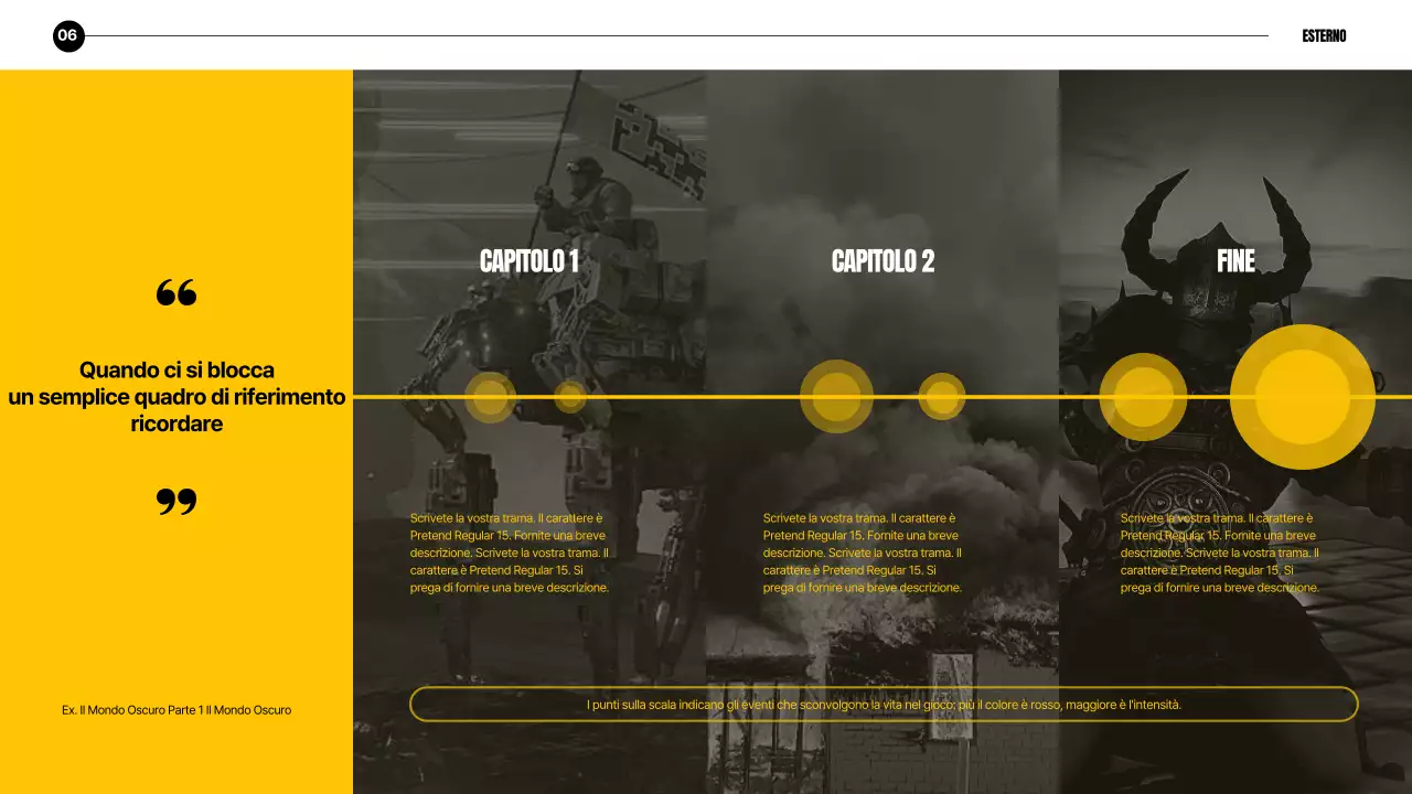 Gioco dinamico giallo nero