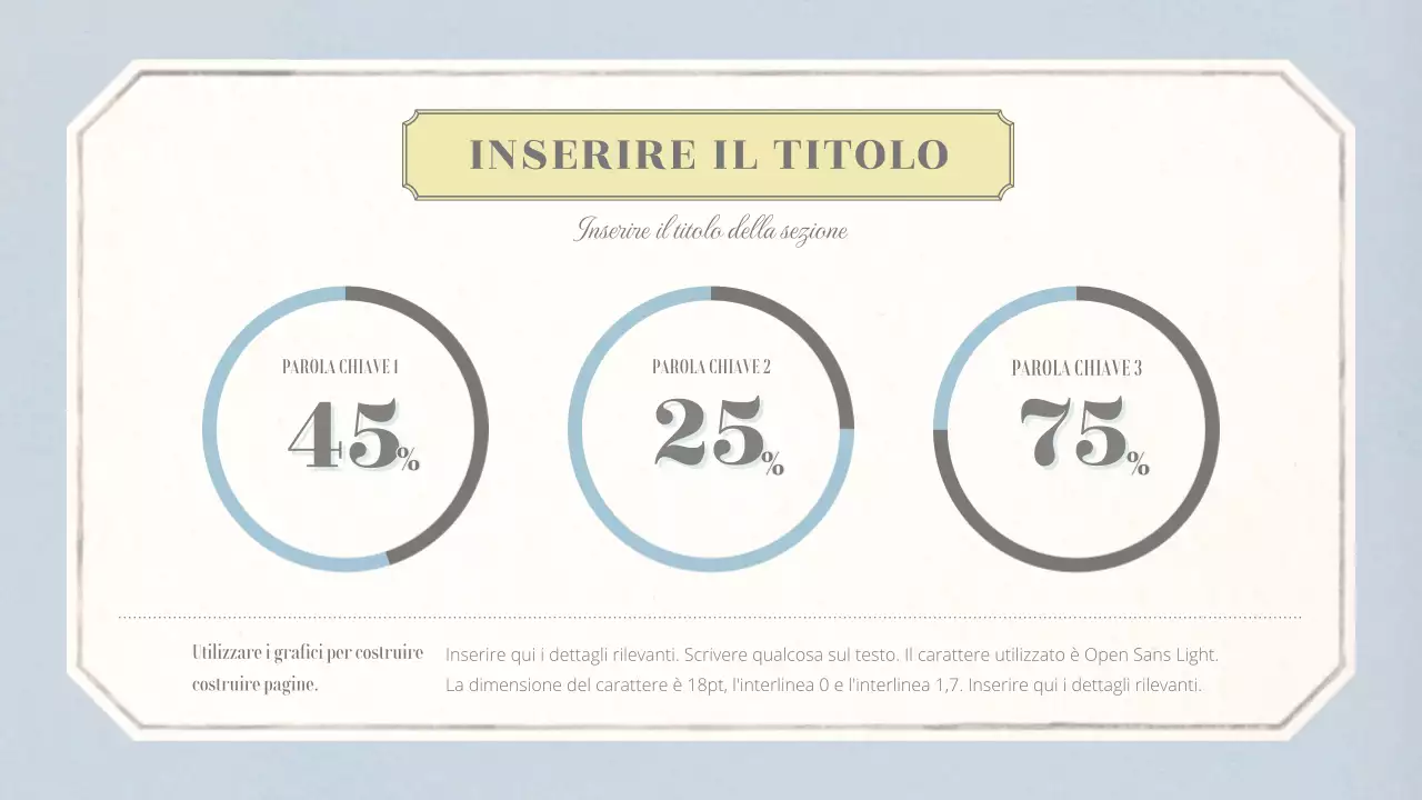 Layout concettuale emozionale di base con motivo di carta da parati vintage in beige e blu chiaro