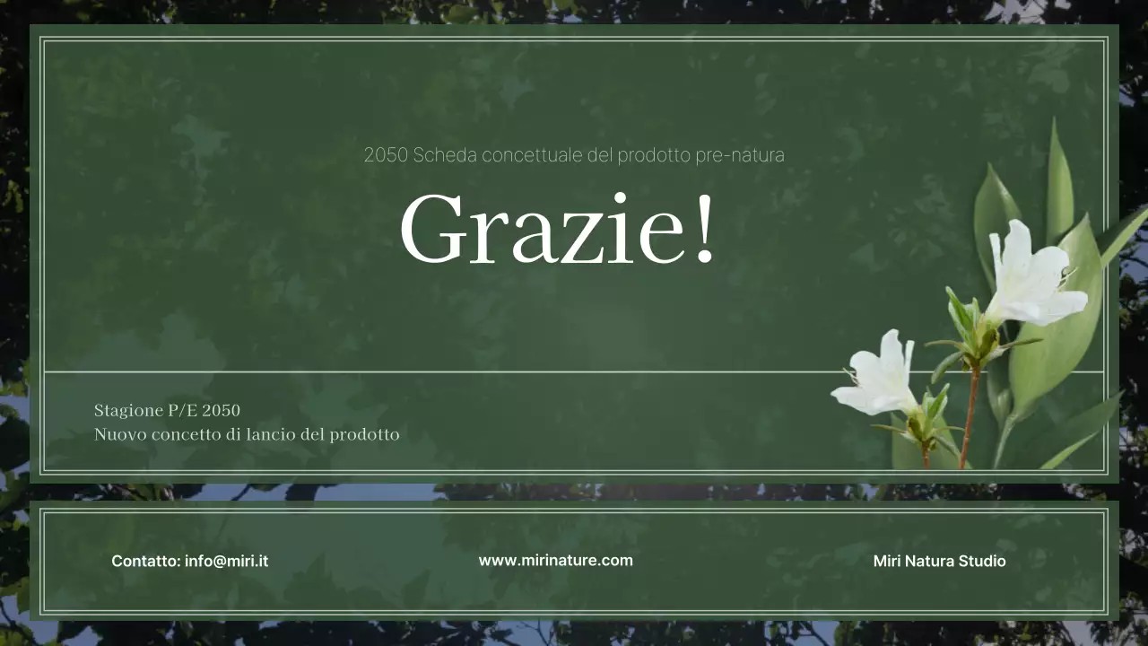 Scheda concettuale di cosmetica con tema la natura verde