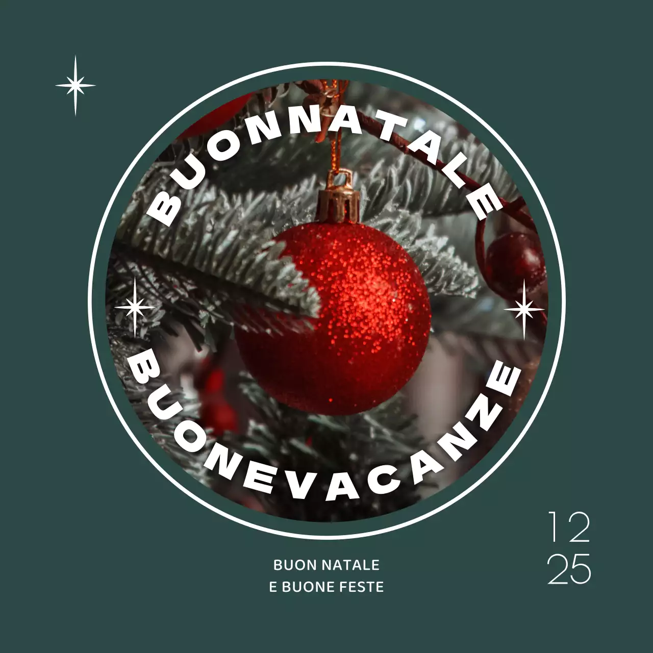 Foto di Natale turchese Cartolina di Natale