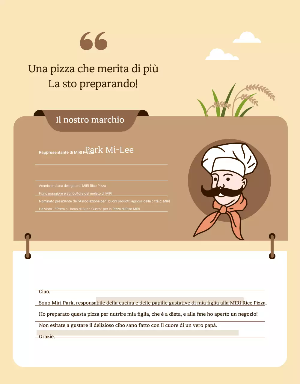 Guida al finanziamento della pizza di riso coreana con illustrazioni in avorio