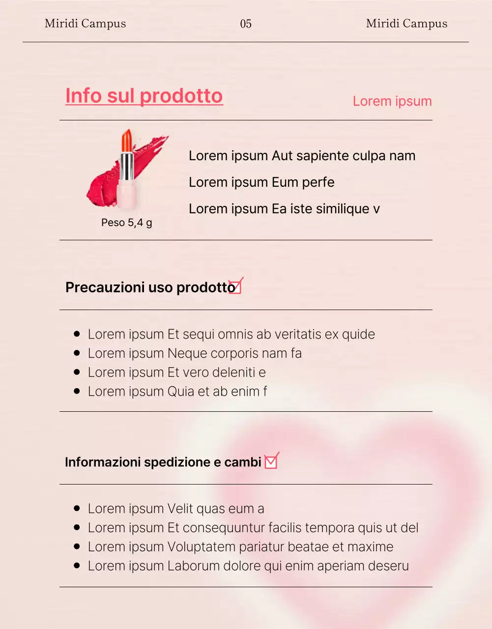 Pagina di lancio della bellezza che mette in evidenza i modelli di rossetto rosa e di concetto di Instagram