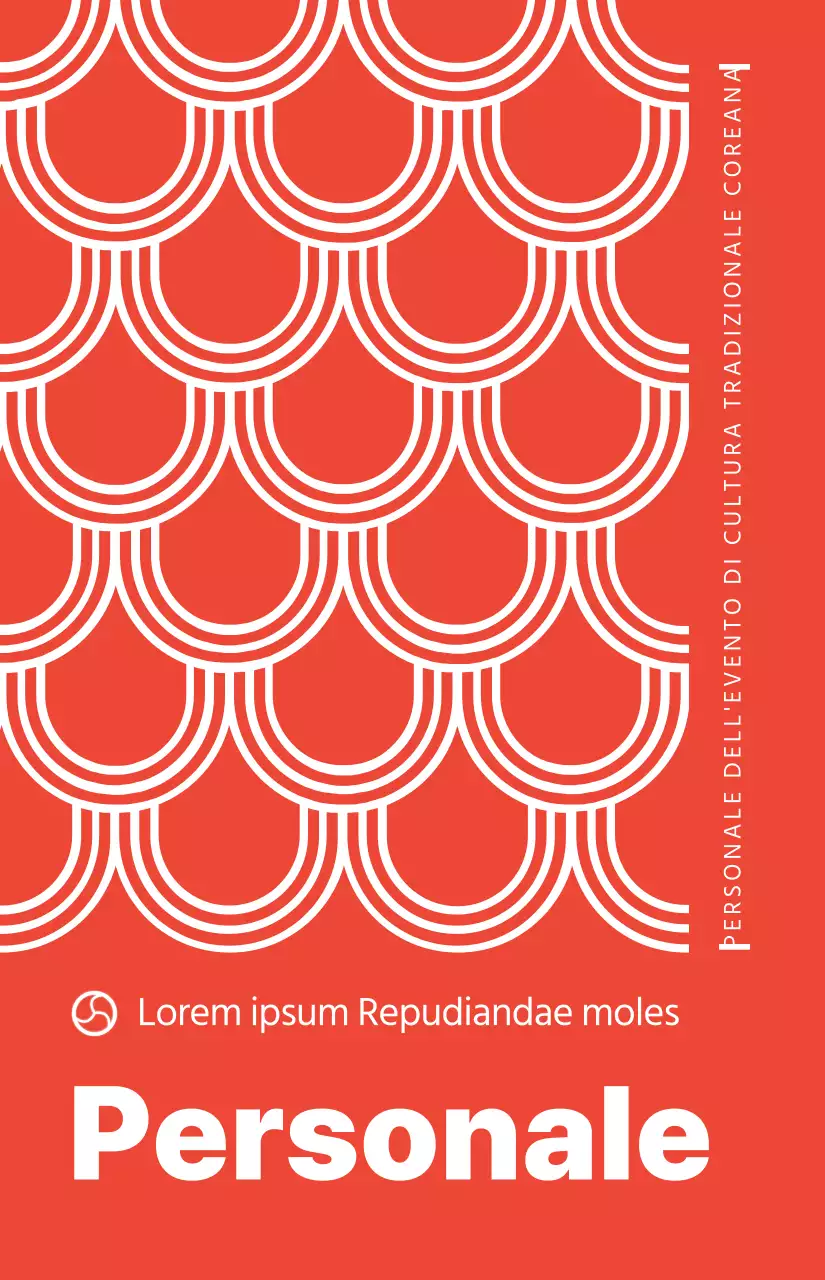 Stile semplice con motivi coreani tradizionali bianchi e rossi Personale in occasione di un evento culturale tradizionale