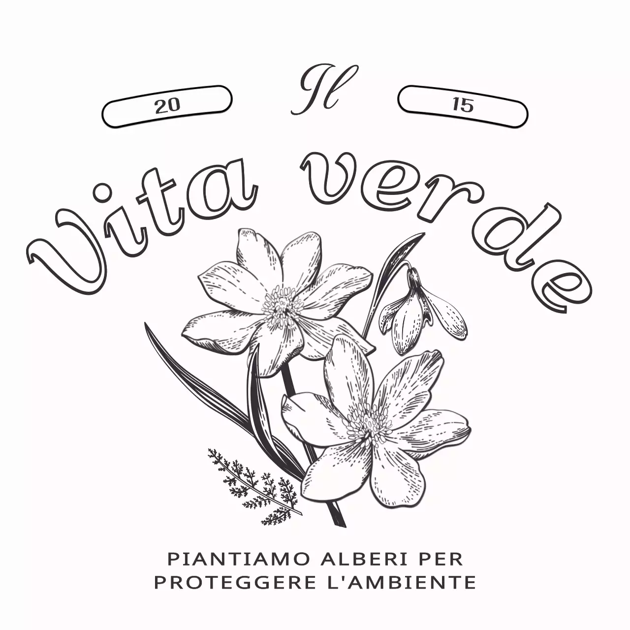Beni personali con stile di layout di illustrazione botanica sentimentale