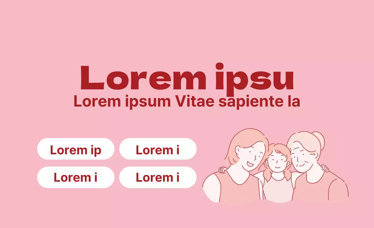 Etichetta illustrata rosa per ginecologia