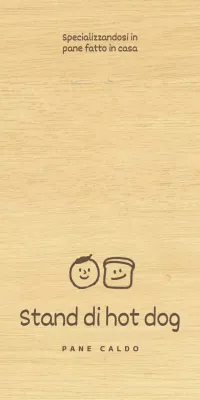 Stile panetteria con illustrazioni di persone e pane marroni e disegnati