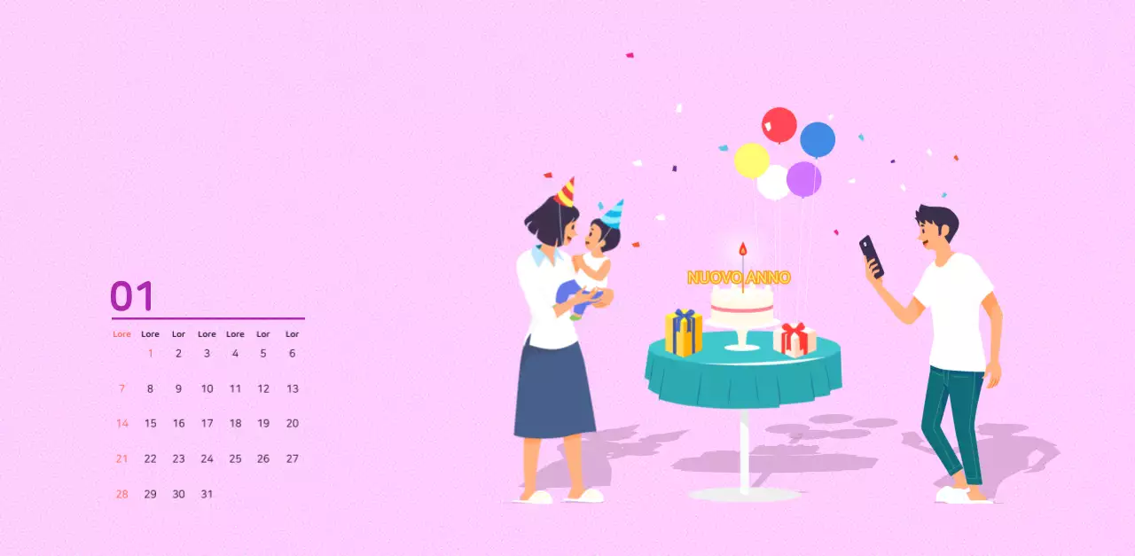 Concetto di illustrazione di famiglia multicolore