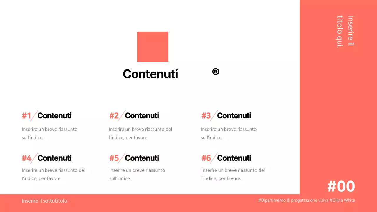 Chip di colore, corallo