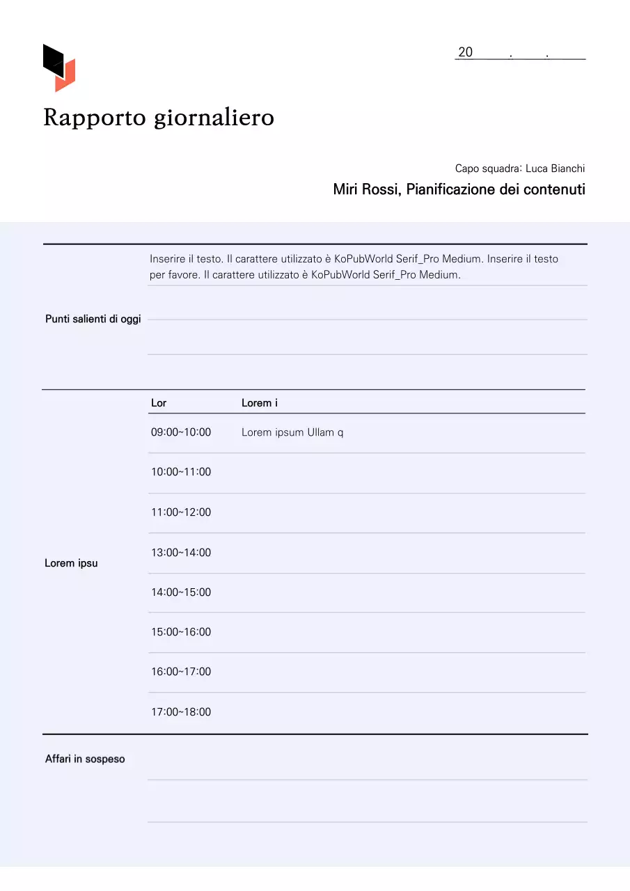 Rapporti giornalieri puliti e di colore bianco-beige