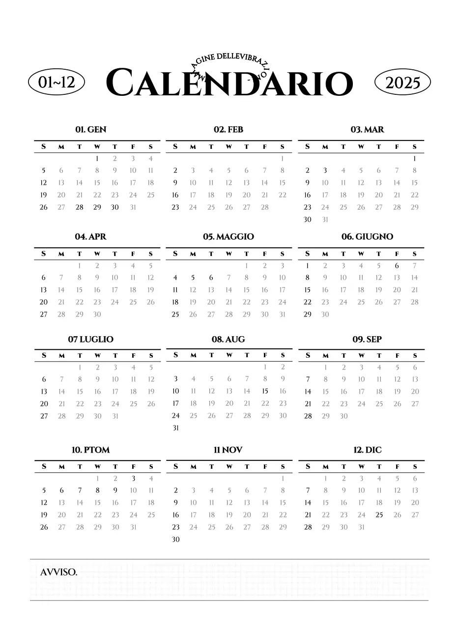 Calendario da parete in stile semplice con concetto di fotografia di viaggio emozionale in bianco e nero