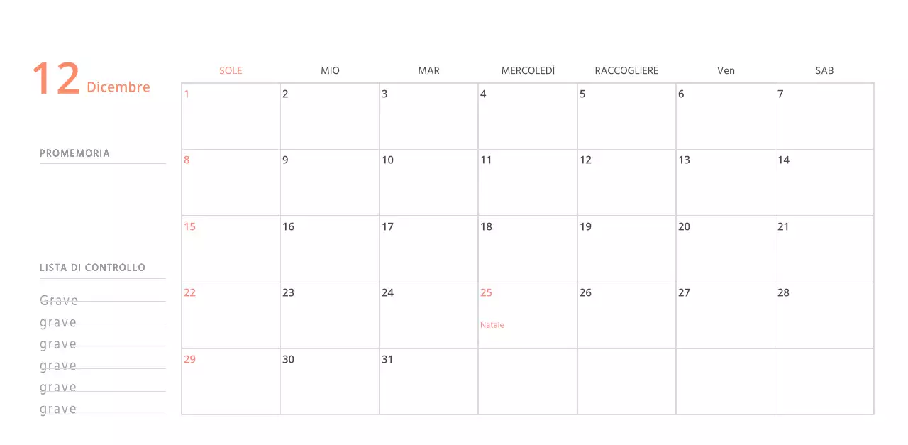 Simpatico calendario da tavolo illustrato verde a tema famiglia