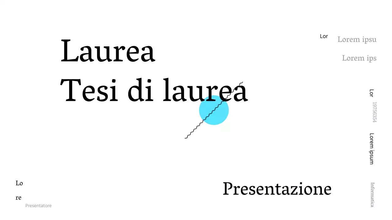 Presentazione della tesi di laurea