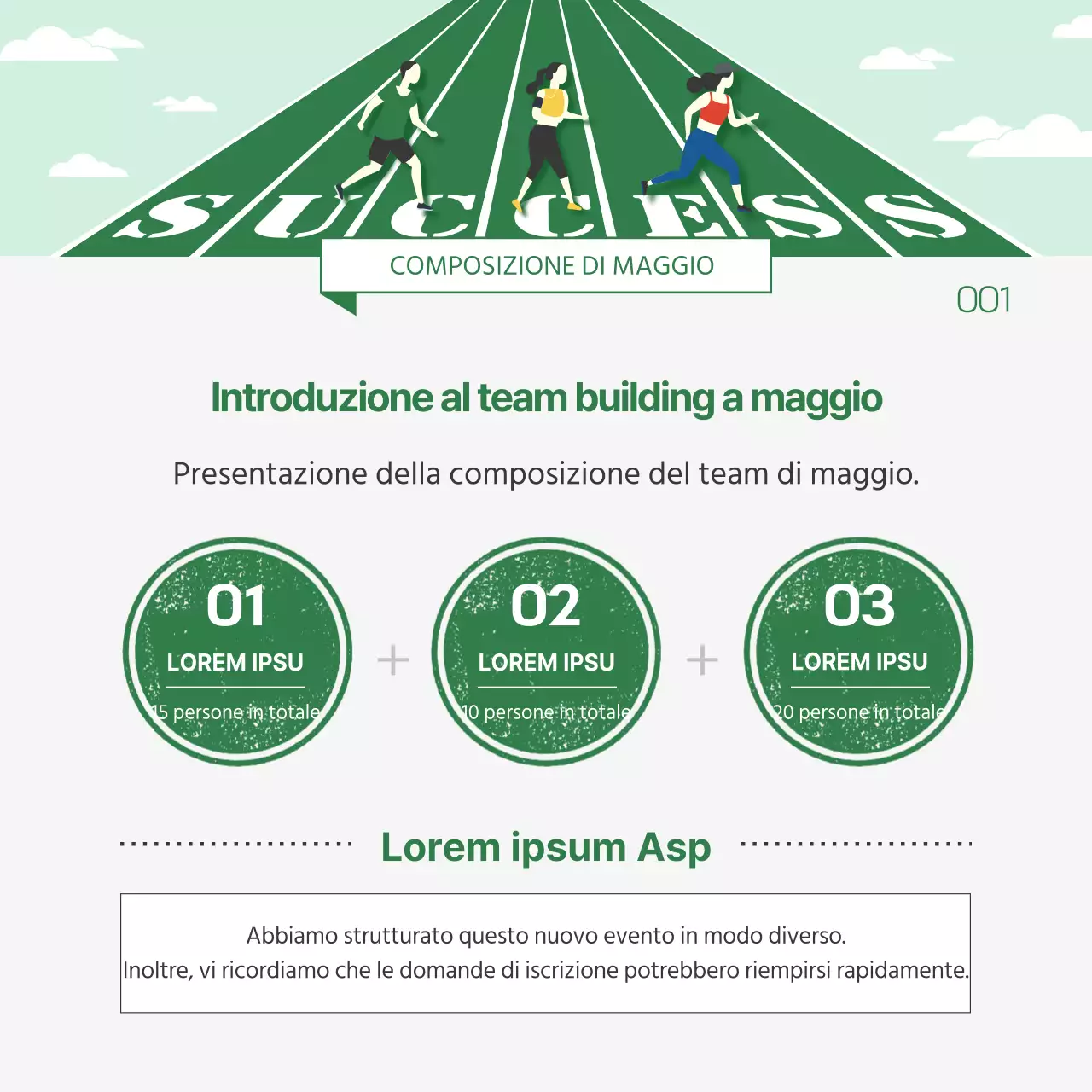 Promuovere l'assunzione di attività fisica con un'atmosfera verde e da parco giochi.