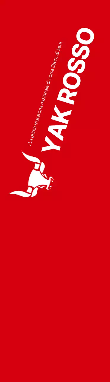 Stile pulito in bianco e rosso per l'informazione e la promozione della maratona