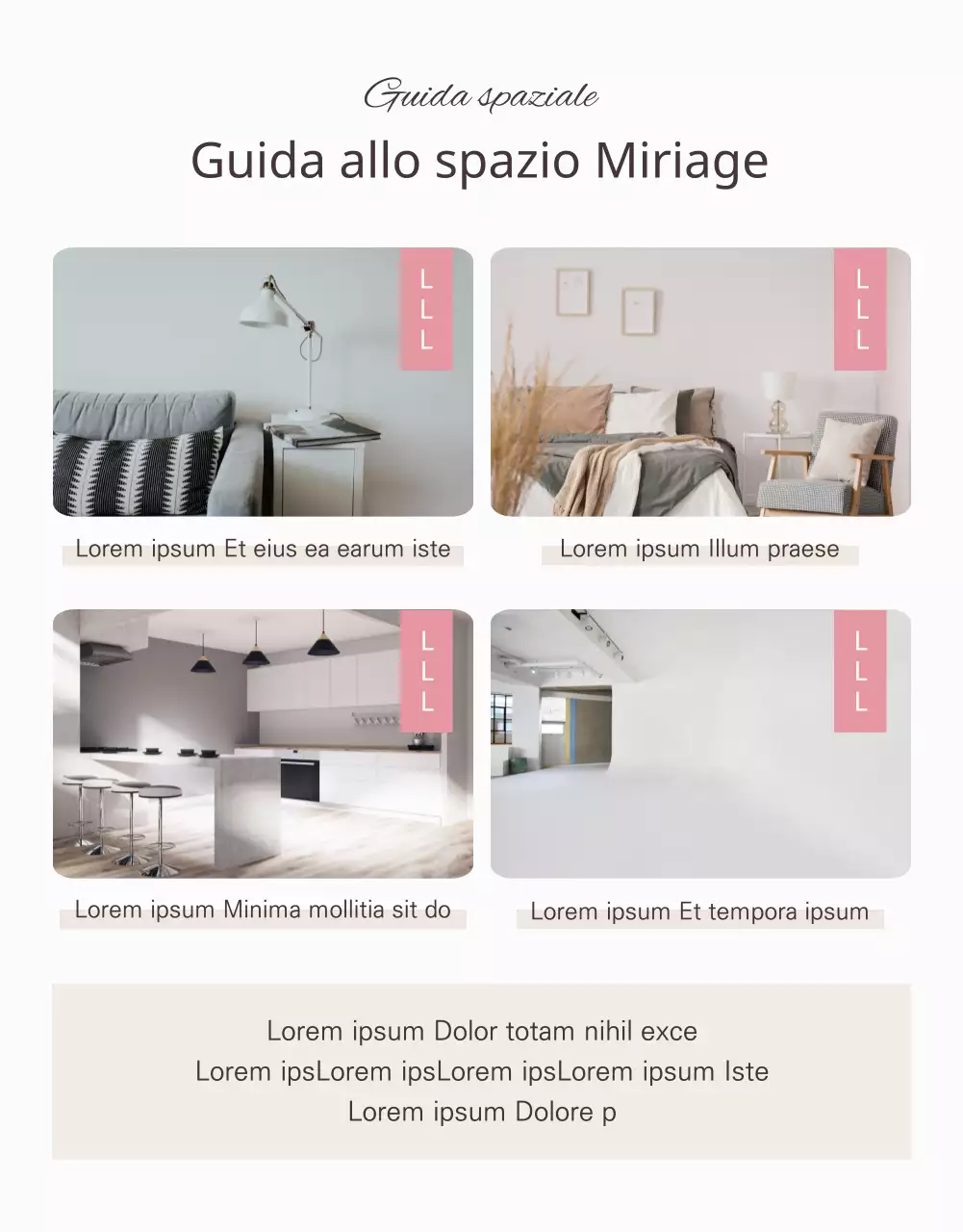 Un rilassante self-studio in rosa e avorio