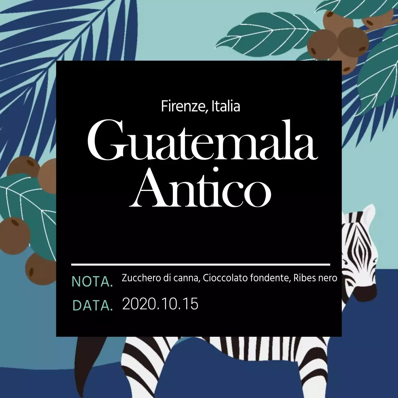 Etichette per chicchi di caffè