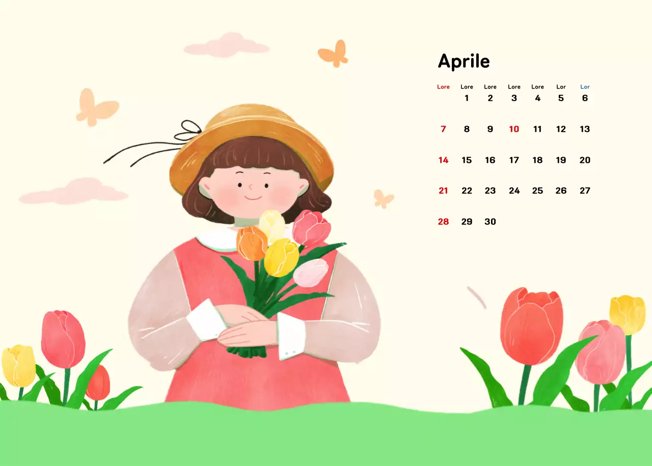 Un calendario di Capodanno caldo e illustrato