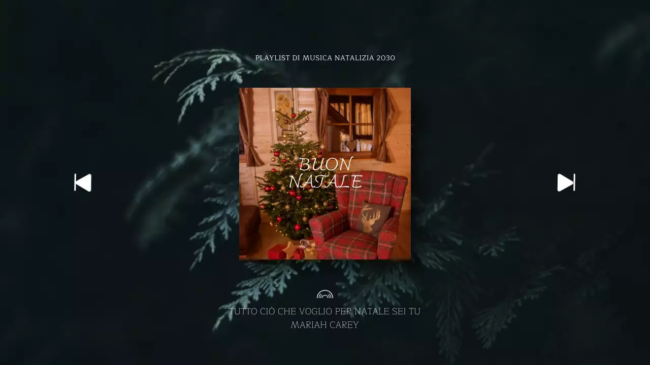 Miniatura del canale musicale con un tocco natalizio verde