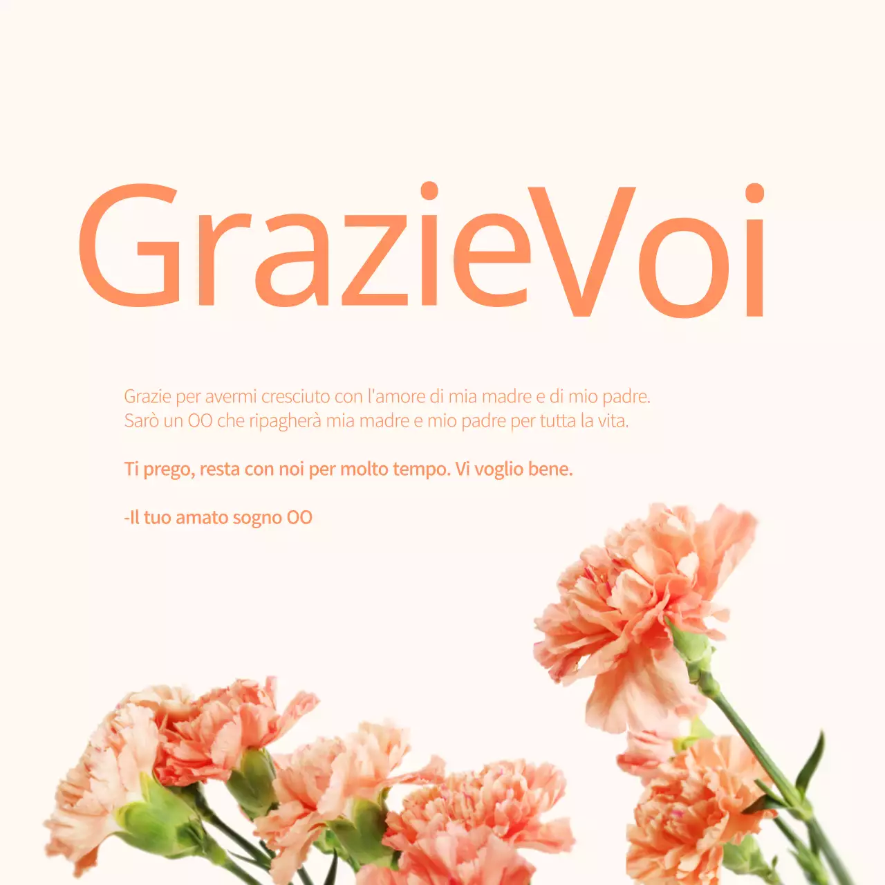 Lettera per la festa della mamma