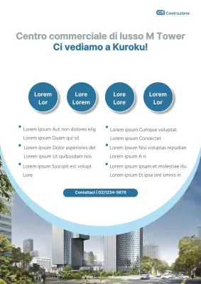 Promozione di vendita con menzioni pulite e foto di paesaggi in blu