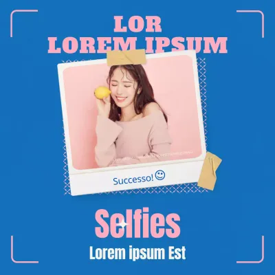 Promuovere i selfie in blu e rosa (nuovo post sul feed di Instagram)