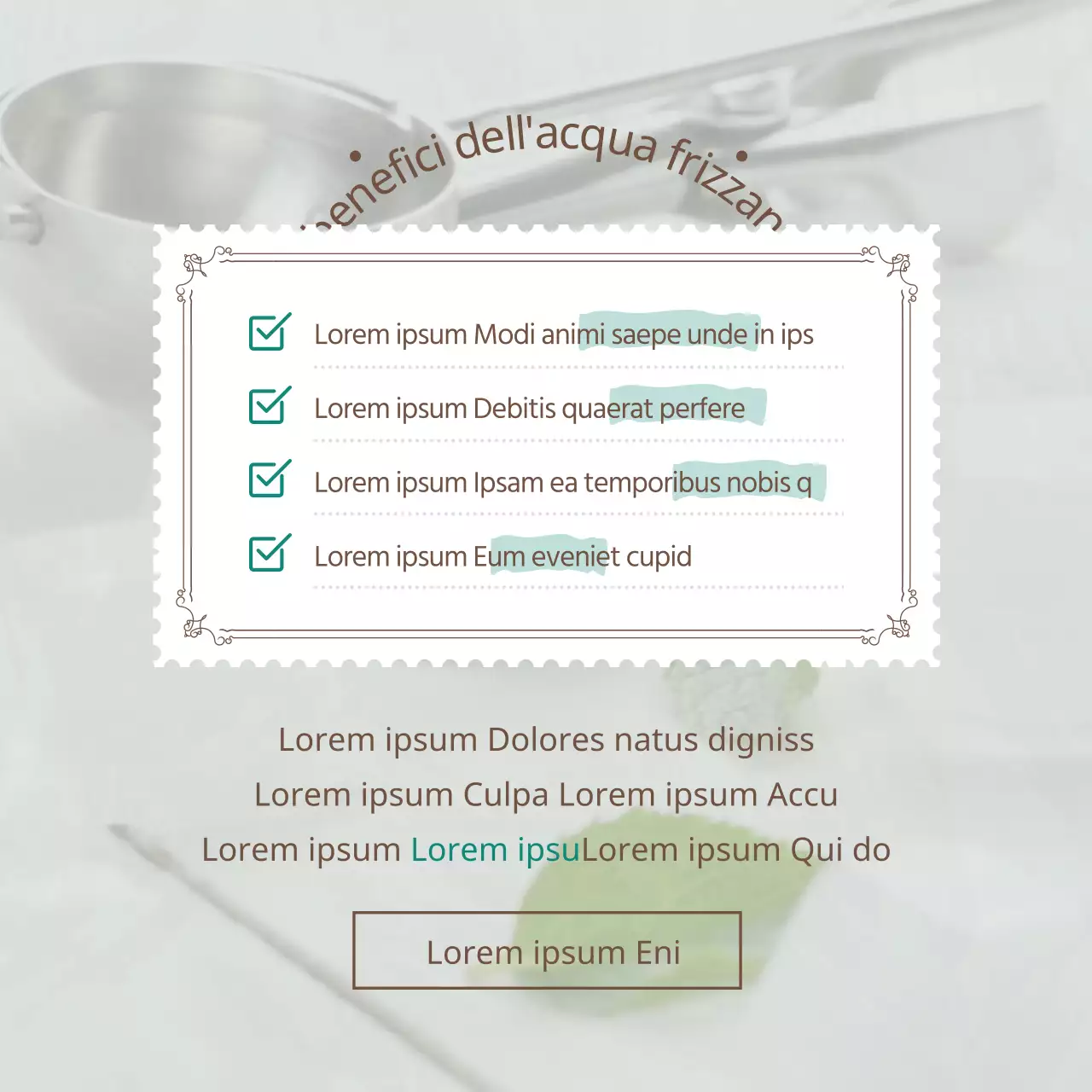 Come utilizzare l'acqua frizzante con un rilassante tema turchese