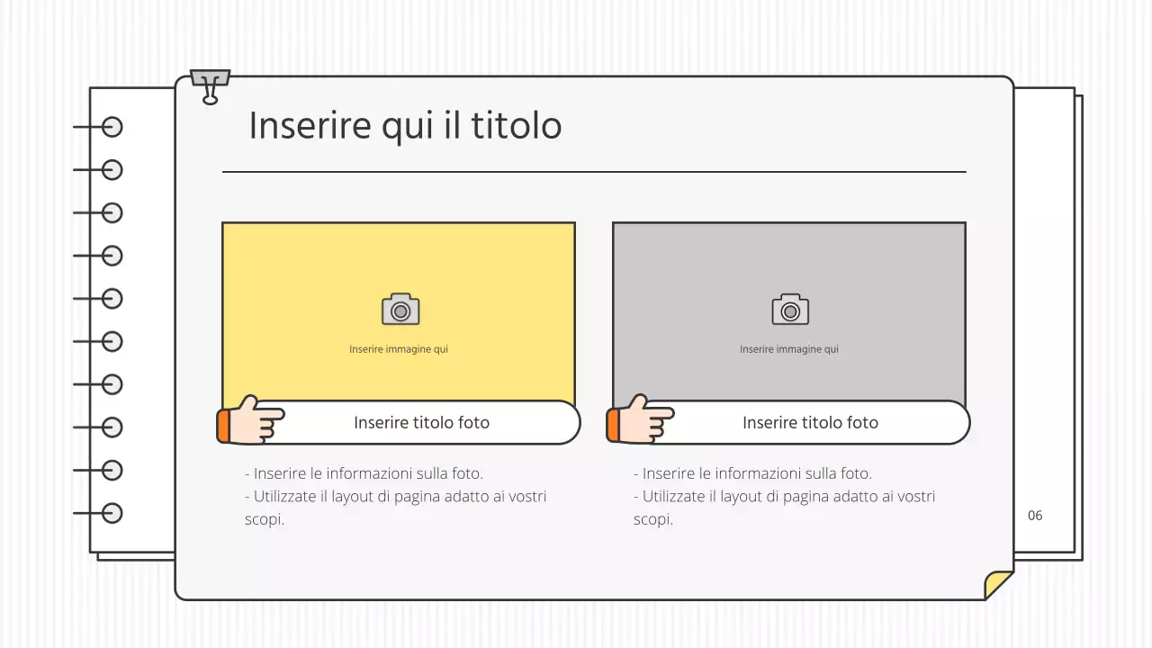 Kit di presentazione educativa concettuale e pulita in bianco e colori accesi