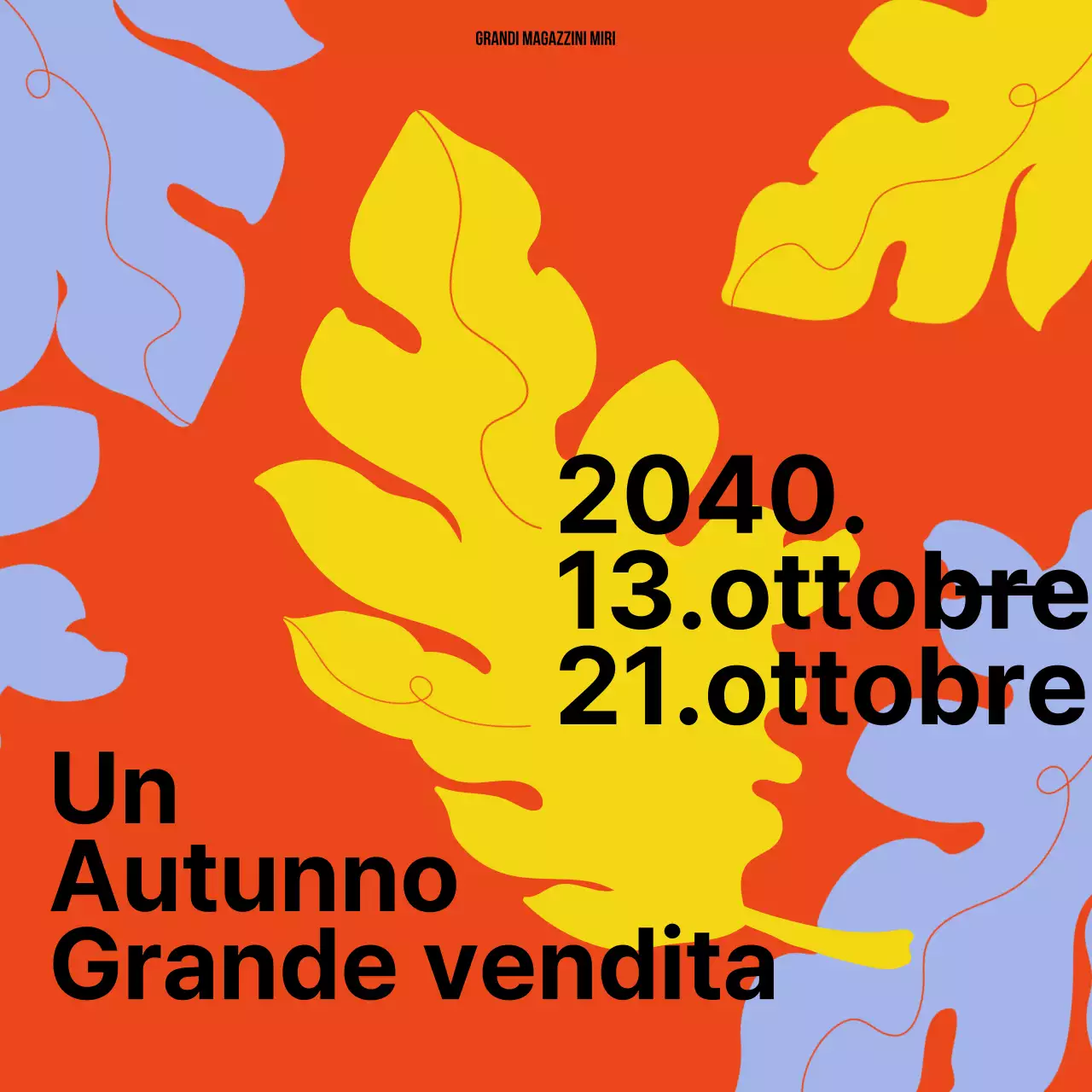 Annunci di vendita moderni in rosso e giallo