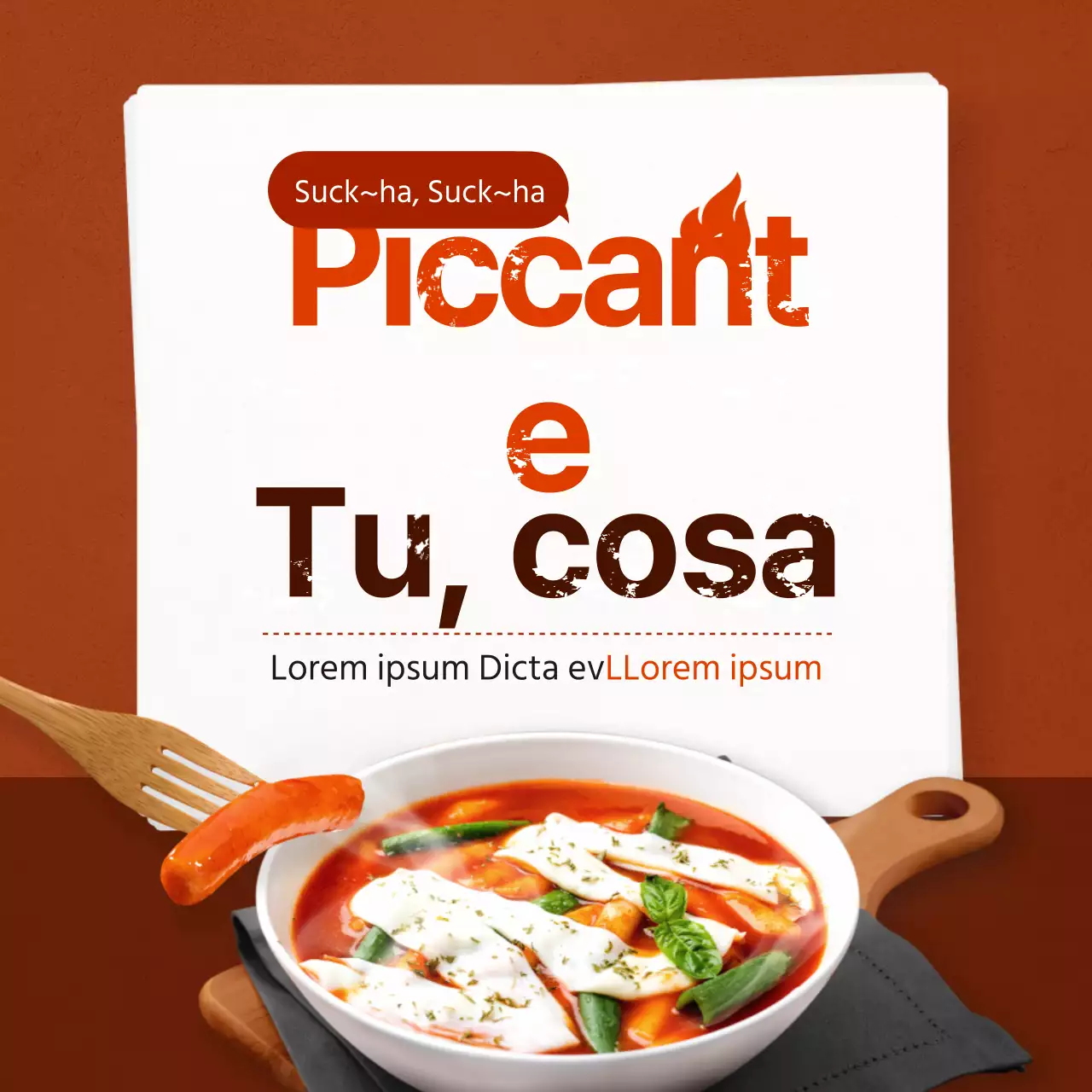 Carta rossa piccante design