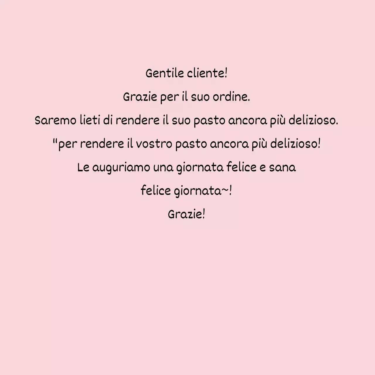 Adesivo di ringraziamento per la consegna