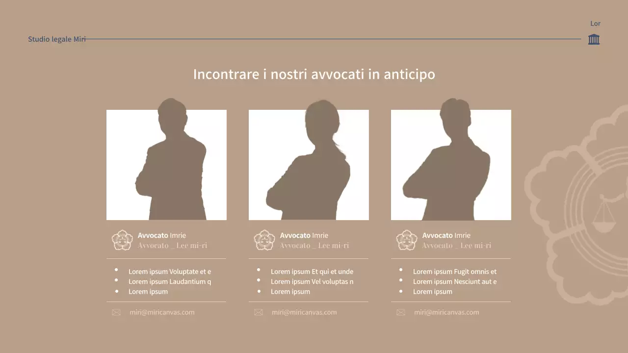 Proposta di offerta di uno studio legale pulito in blu e beige (PPT)