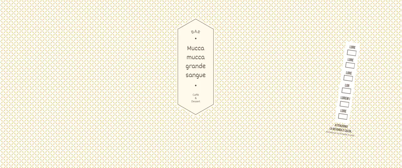 Semplici motivi in giallo chiaro e marrone per un concept café