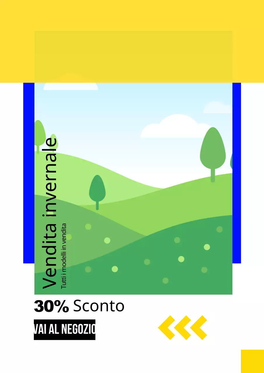 Diversi layout con foto blu e gialle