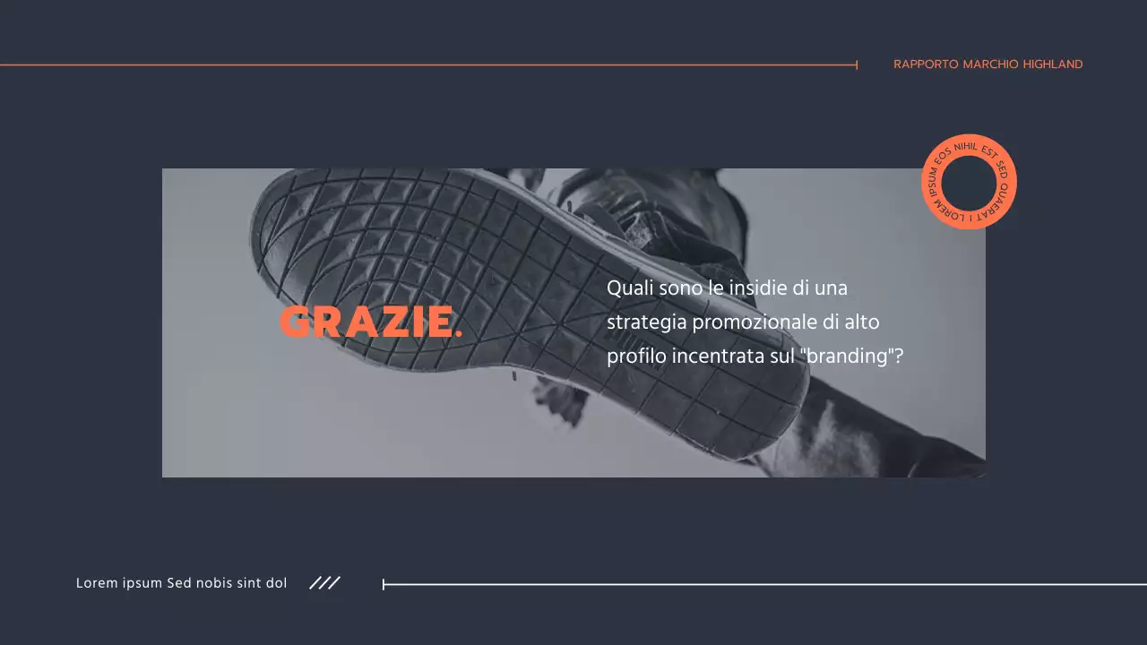 Relazione sul compito in classe in arancione marino