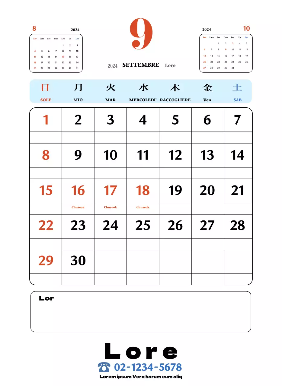 Sottobicchieri retrò rossi e blu calendario della memoria