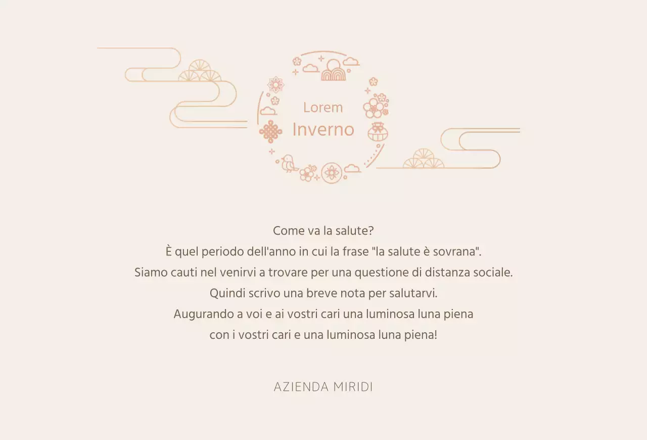 Cartolina Chuseok moderna e semplice