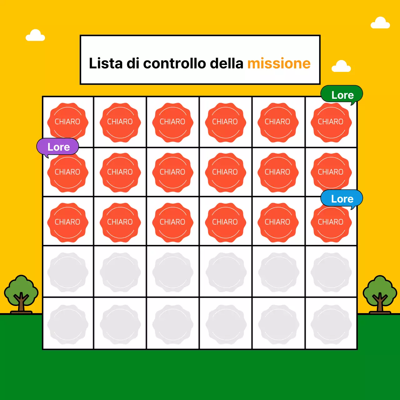 Carino il biglietto di missione personale del ClubNews Design