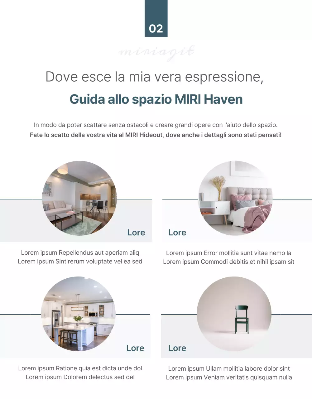 Pagina dettagliata dello studio selfie Turquoise