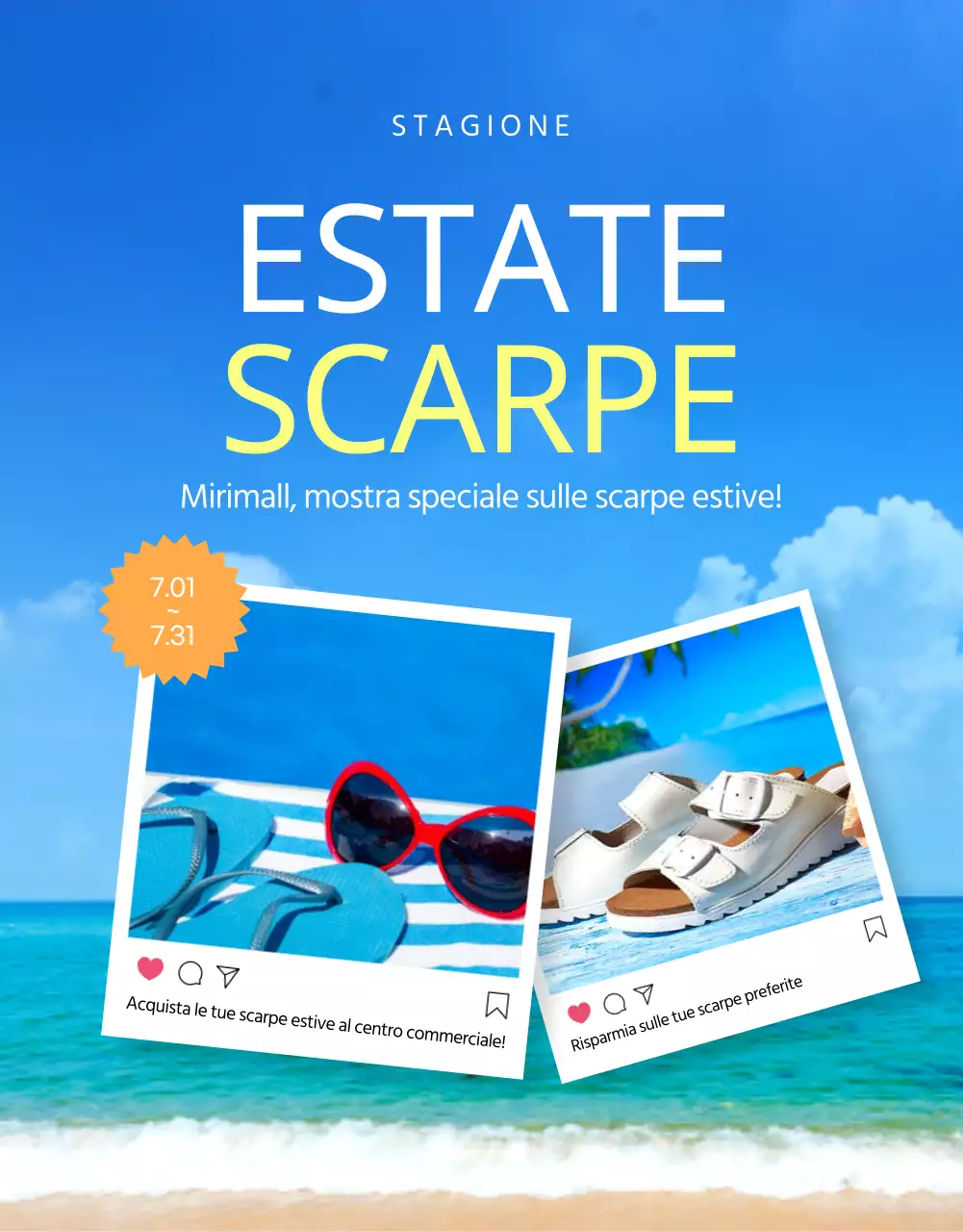 Promuovete una vendita estiva naturale con i blu chiari e gli azzurri