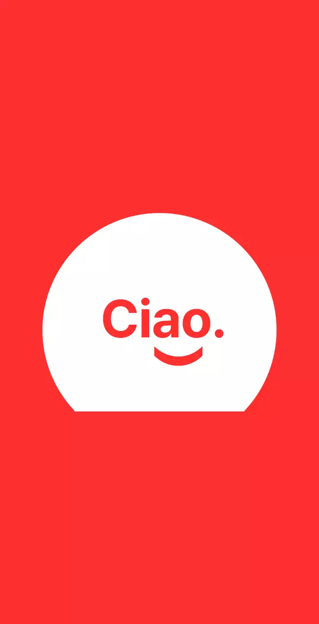 Ciao smiley sfondo rosso baldt