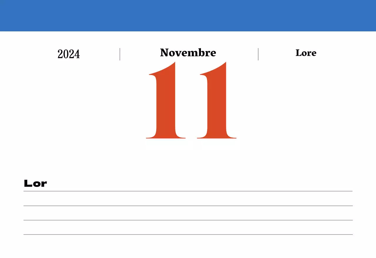 Calendario nostalgico di concezione retrò in rosso e blu