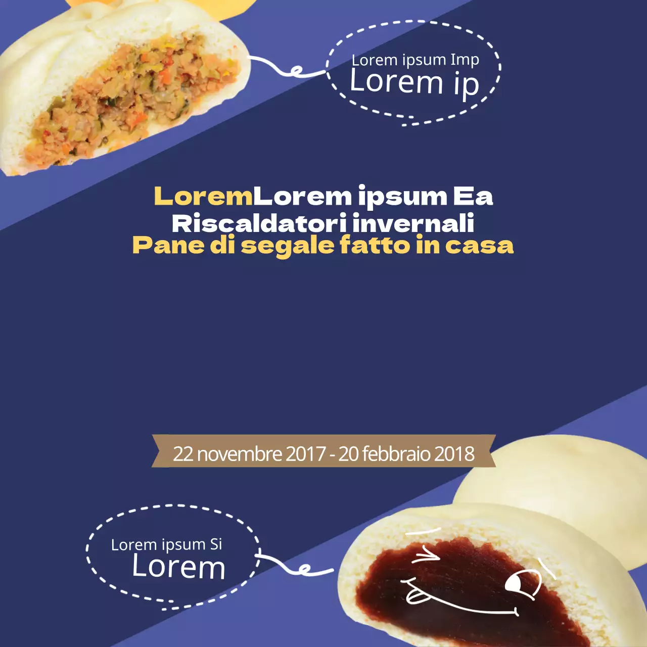 Panino invernale Evento nuovo menu