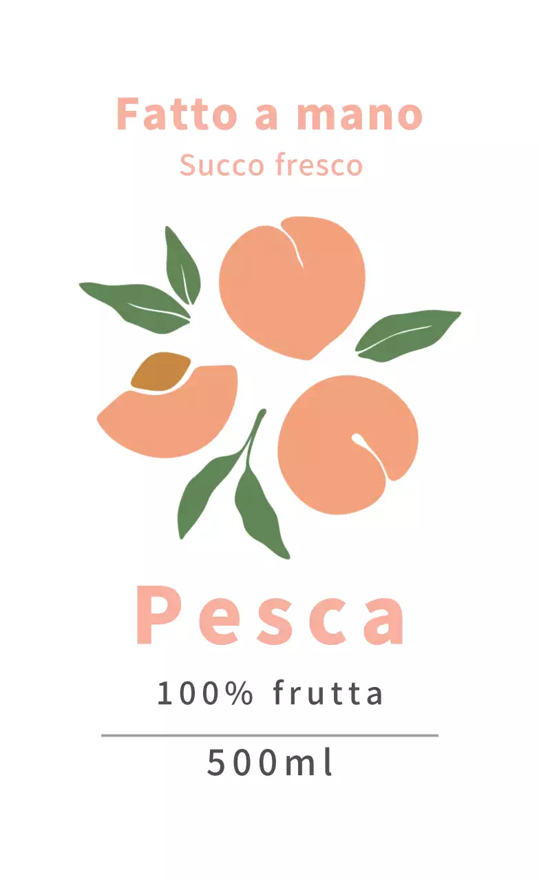 Simpatiche etichette alimentari con illustrazioni rosa