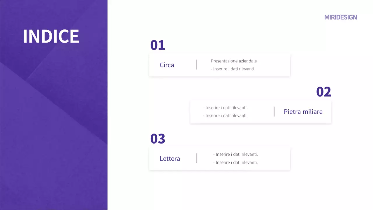Modello di lettera di presentazione aziendale in tonalità viola