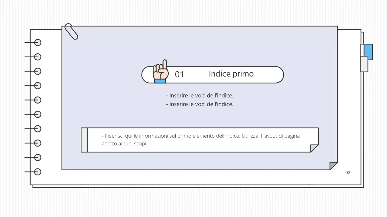 Kit di presentazione educativa concettuale e pulita in bianco e colori accesi