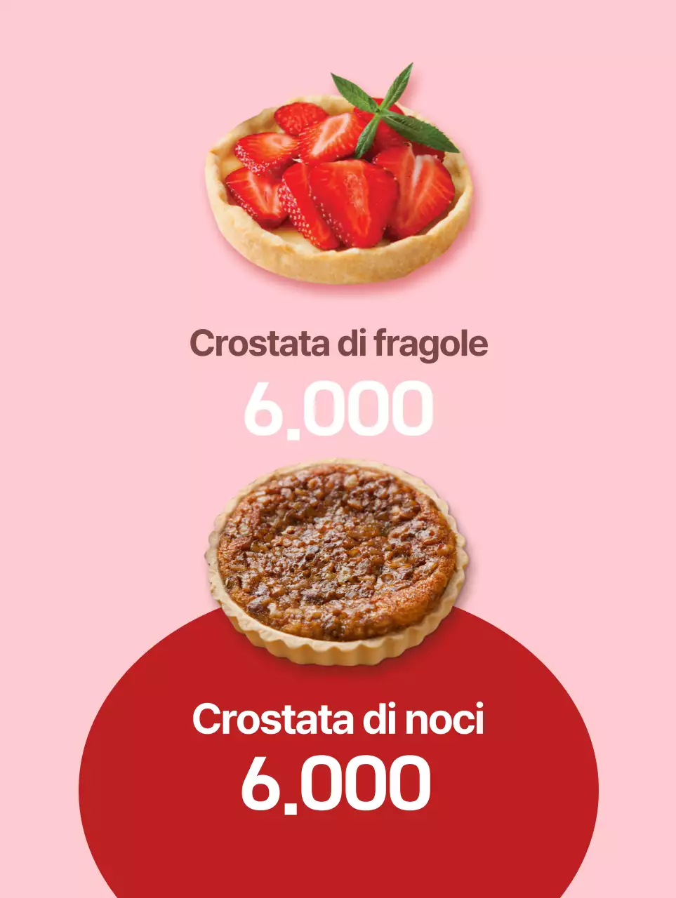 Un dessert rinfrescante in rosso e rosa
